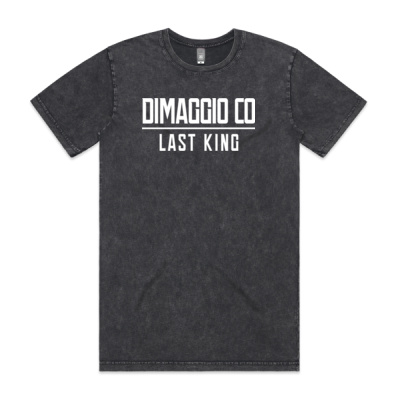 Men's Black stone wash last king tee Thumbnail