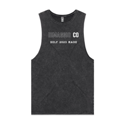 Men's self made black stone wash tank Thumbnail